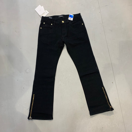 LAB BAL Z Black Premium Quality Boot Cut Fit With Zip Style Denim Jeans 728F