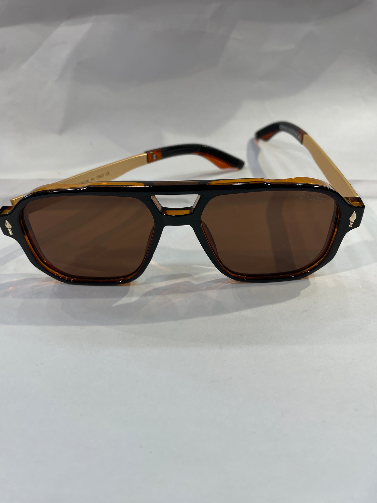 SOM Brown Golden Frame Brown Shade Unisex Sunglasses ZS98320 54 18 143