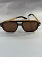 SOM Brown Golden Frame Brown Shade Unisex Sunglasses ZS98320 54 18 143