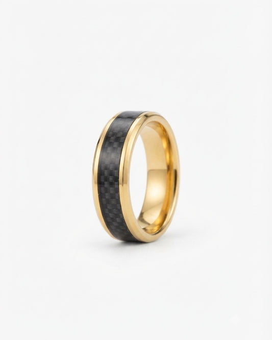Golden Black Stylish Ring for Men 991106