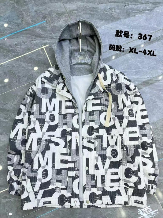 JF Off White Grey Colour CUG Print Full Sleeve Jacket 8327