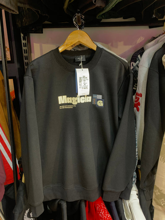 Magician Black Colour With Front Back Print Full Sleeve Sweatshirt 23251