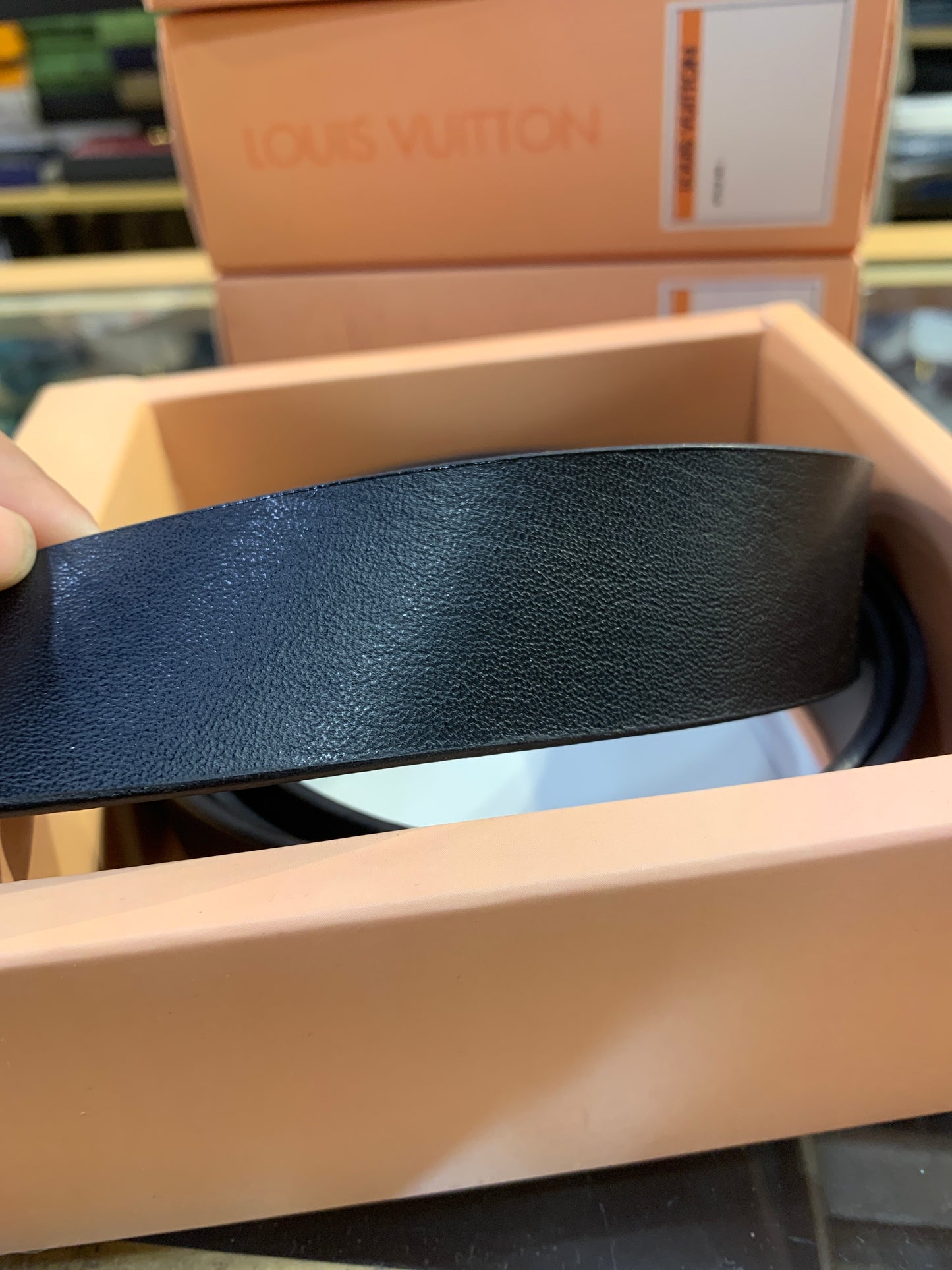 UOL LOU Golden Buckle Black Brown Double Side Strap Unisex Belt 989888