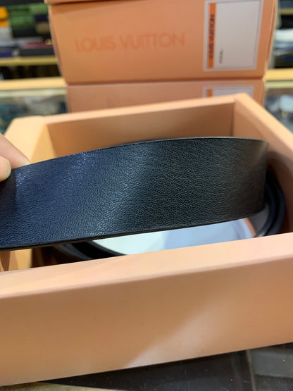 UOL LOU Golden Buckle Black Brown Double Side Strap Unisex Belt 989888