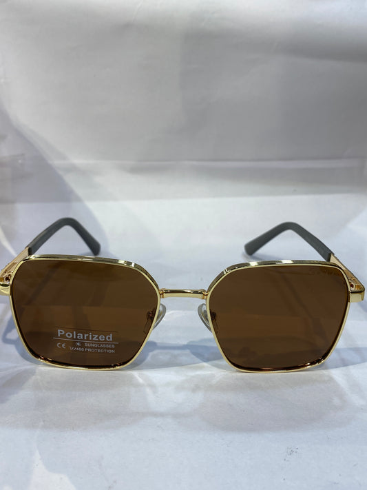 RAC Golden Grey Frame Brown Shade Unisex Sunglasses CF58439 54 16 145 C3