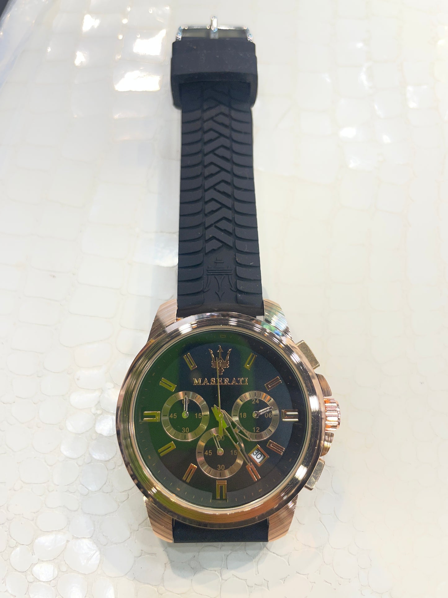 SAM MAS Black Silicon Strap Copper Black Dial Premium Quality Men’s Watch 990925