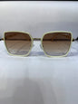 AHC Copper White Frame Brown Shade Unisex Sunglass SUN204