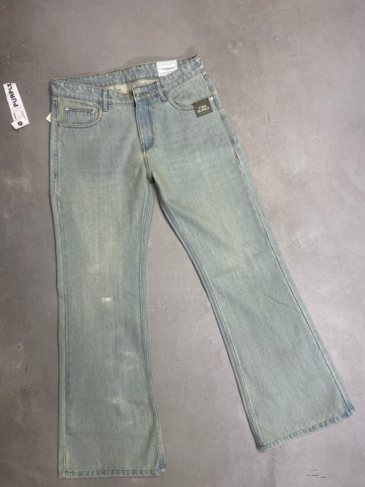 SAC CAS Blue Colour Greenish Shade Premium Quality Bootcut Fit Imported Jeans 12-A