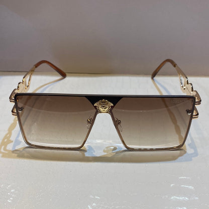 Rev Golden Frame Brown Shade Unisex Sunglasses 88063 52 16-142