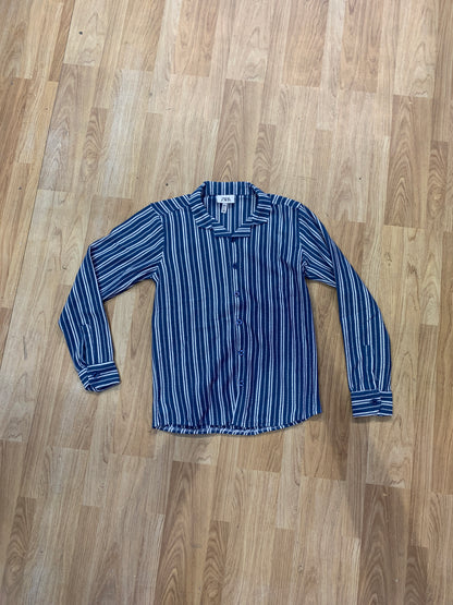 RAZ Blue White Colour With Crochet Design Premium Quality Full Sleeve Shirt 8096