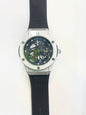 BUH HUB Black Strap Silver Ring Black Dial Men’s Watch 991237