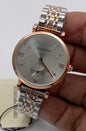 MRA Silver Copper Chain Stud Gray Copper Ring Dial Chronograph Working Men’s Watch 989837