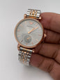 MRA Silver Copper Chain Gray Copper Ring Dial Chronograph Working Men’s Watch 989782