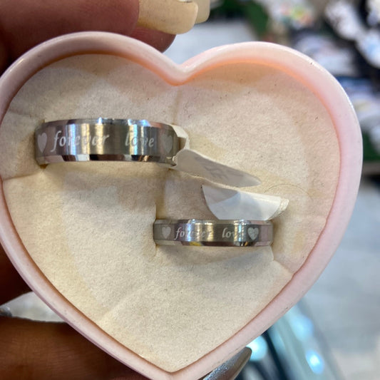 Stainless Steel Circle Plain Premium Quality couple Ring 50290