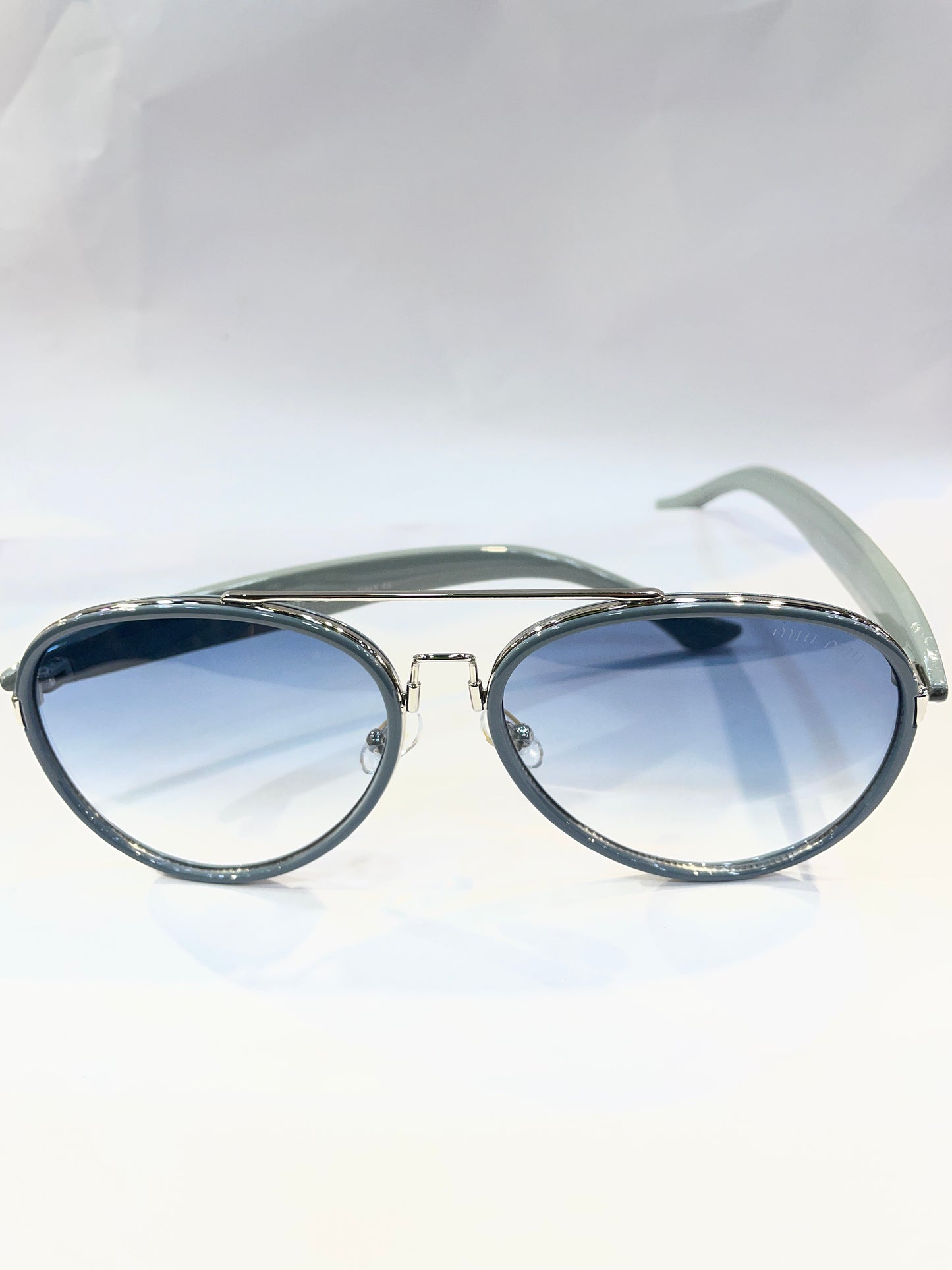 UIM MIU Grey  Frame Blue Trancy  Shade Unisex Sunglasses 5G368 51 18 150