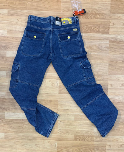 TSG Star Faded Navy Blue Color With Multiple Pocket Style Cargo Pants 3301