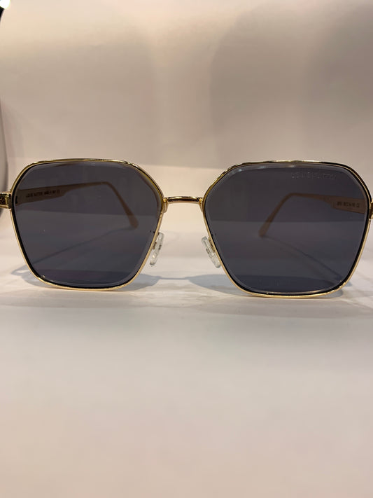 Uol Golden Frame Black Shade Heavy Quality Sunglass 28741 59 14 140 C2