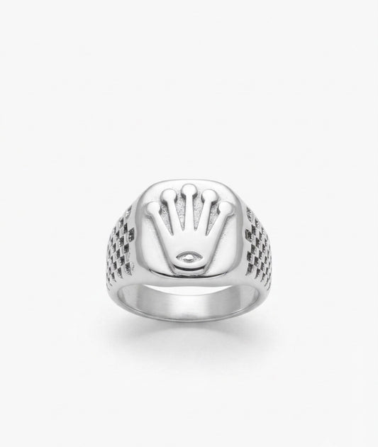 LOR ROL Silver Stylish Ring for Men 991105