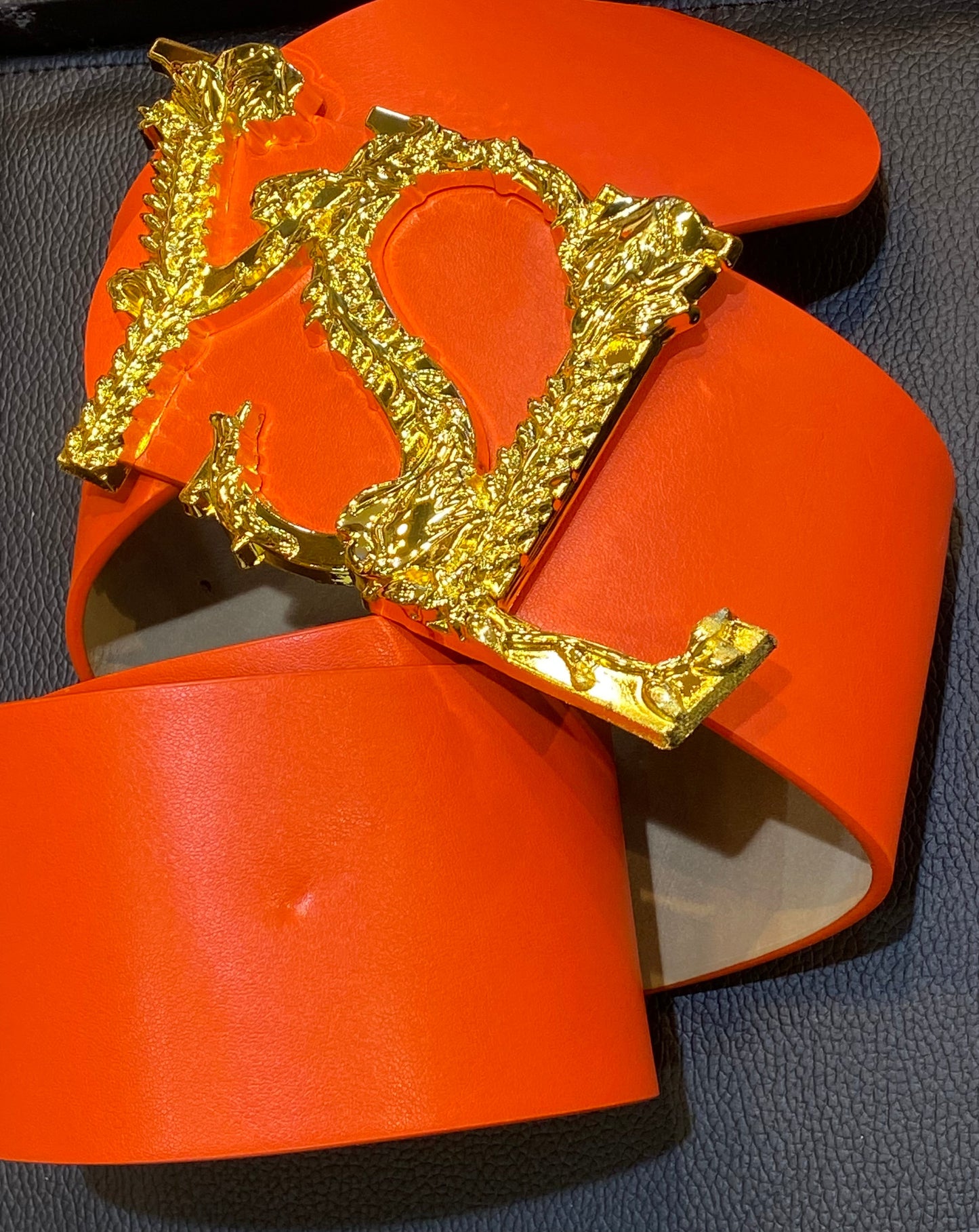 LSY Gold Buckle Orange Belt 987117