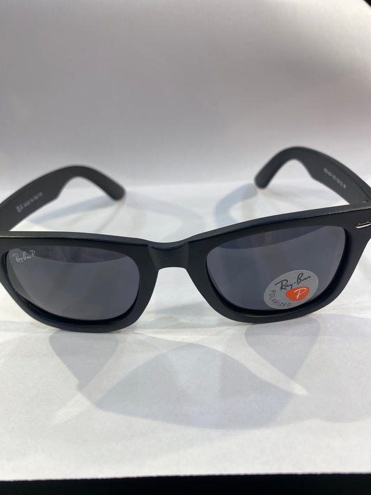 YAR RB Matte Black Frame Black Shade Unisex Small Size Sunglasses RB2140 F 955 52 22 3N