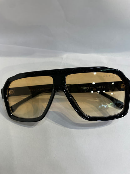 CUG Black Frame Yellow Shade Unisex Sungless TR28015 58 17-150￼
