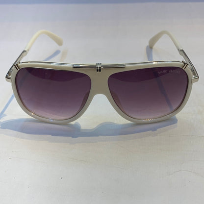 RAM White Silver Frame Purple Shade Sunglass