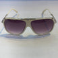 RAM White Silver Frame Purple Shade Sunglass