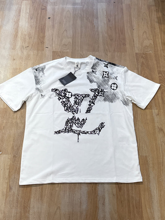 Fashion UOL White Tshirt Black Print Colour Regular Fit 25075
