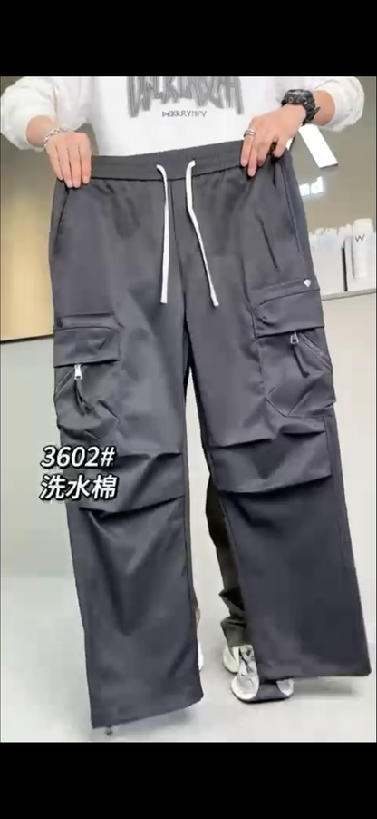Tuogu TG Black Colour Baggy Fit 2 Pocket Cargo 3602