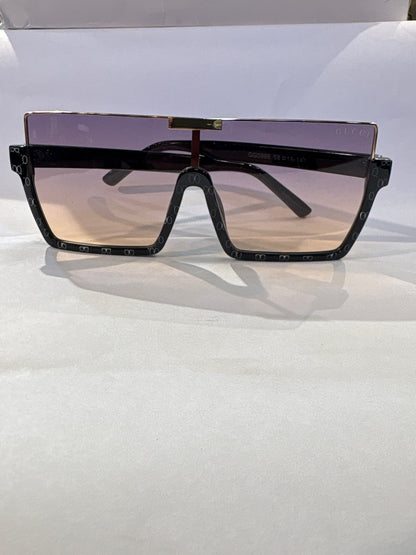 Cug Copper Black Frame Pink Yellow Shade Unisex Sunglasses GG0988 58 18 141