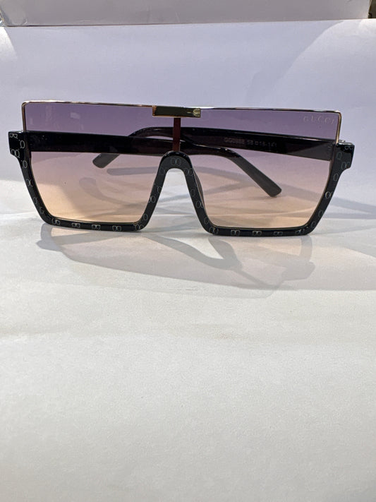 Cug Copper Black Frame Pink Yellow Shade Unisex Sunglasses GG0988 58 18 141