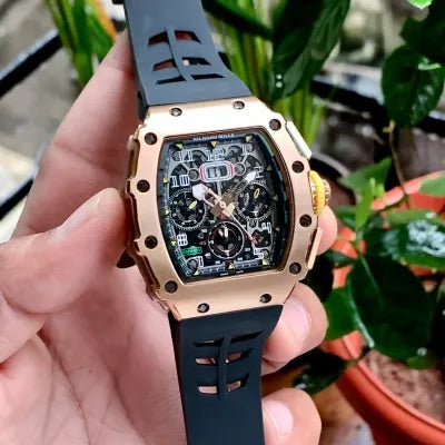 CIR Black Silicone Strap Coper Dial Automatic Men’s Watch 988617