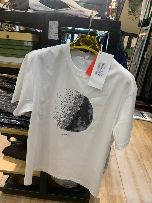White Tshirt Moon Stone Work 68998