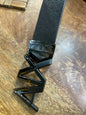 MRA ARM Aix Black Buckle Black Brown Reversible Strap Belt 991059