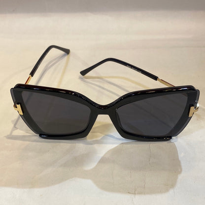 MOT Glossy Black Frame Black Shade Unisex Sunglasses 6925 65 20-136