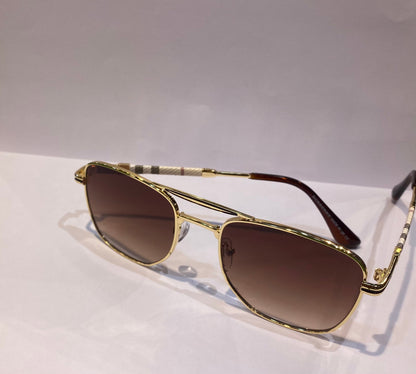 RUB Gold Frame Brown Shade Unisex Sunglasses 5069 51 22 137