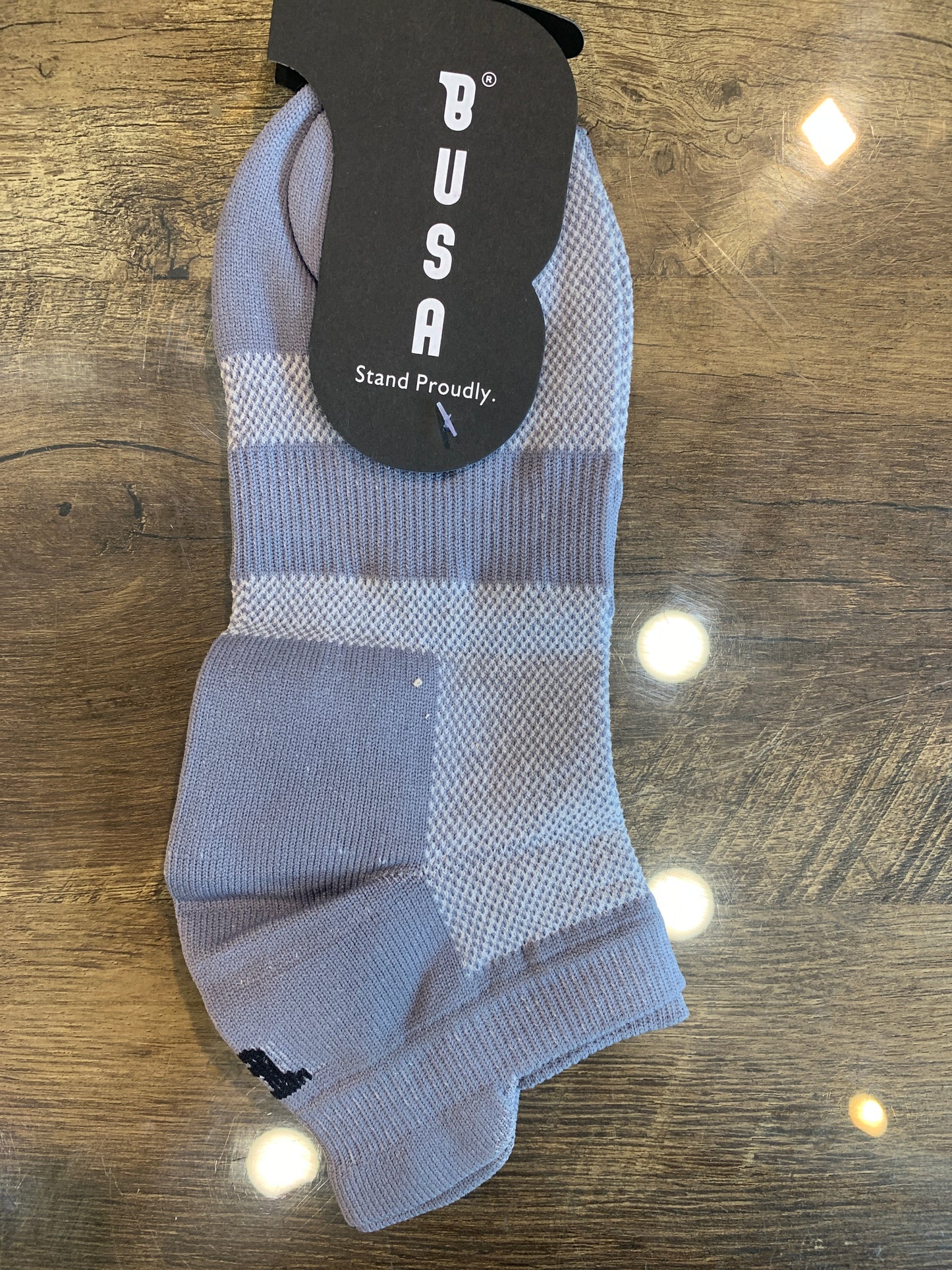 BUSA Blue Grey Colour Premium Quality Half Socks U186910A