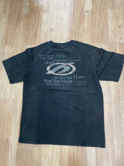OUTLIER Black Colour Blessed Direction Print With Back Print Premium Quality Round Neck T-Shirt OL 494