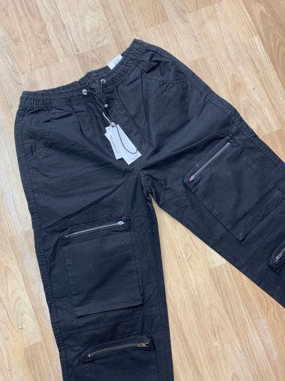 M&H Cargo Black Colour Six Pocket Straight Fit H9059