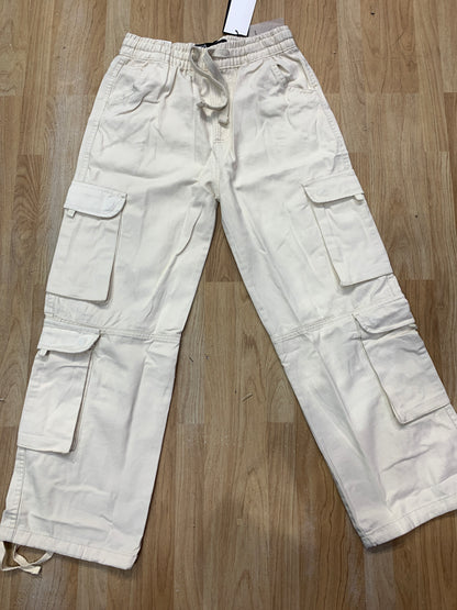 RAZ Cargo Cream Colour Six Pocket Straight Fit H9041