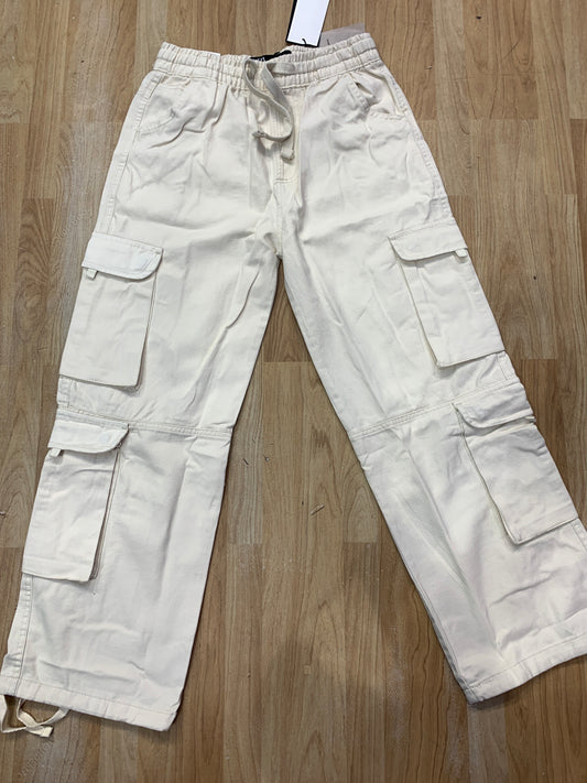 RAZ Cargo Cream Colour Six Pocket Straight Fit H9041