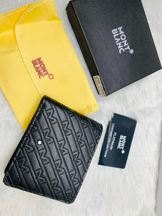 MON NOM  Branded Luxury Italian Leather Black Colour M Print Wallet 86410