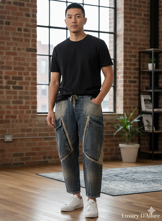 Liaoxun Blue Beige 4 Pocket Imported Cargo LX1215