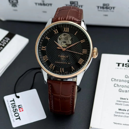 Sit Brown Black Dial Black Leather Strap Automatic Men’s Watch 989667