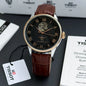 Sit Brown Black Dial Black Leather Strap Automatic Men’s Watch 989667