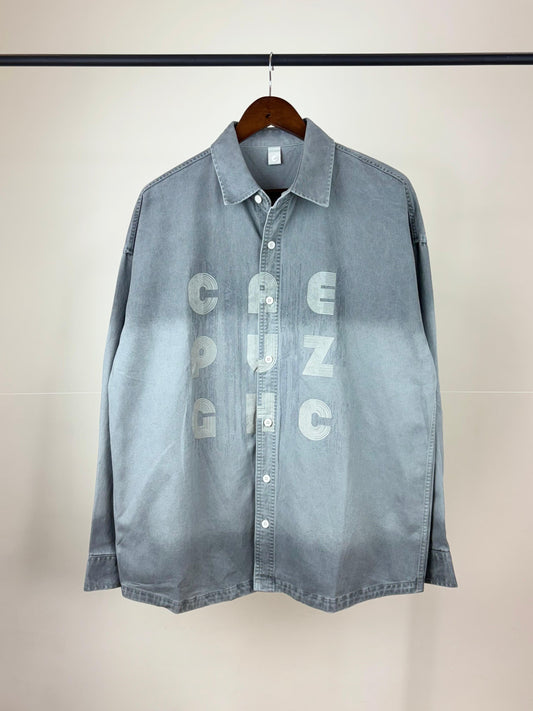 CAE PUZ GHC Dark Grey Dual Tone Colour Full Sleeve Shacket 3691