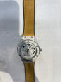 BUH HUB Brown Strap Silver Ring White Dial Watch For Men 991236