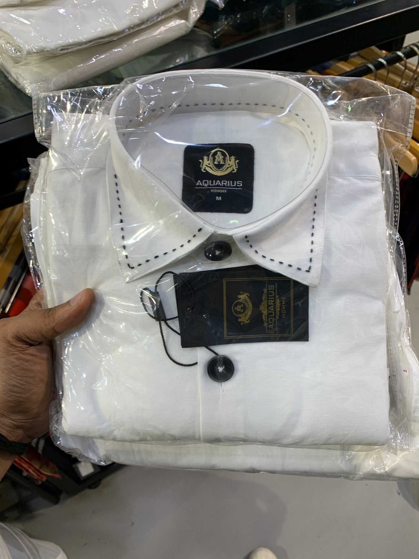 AQUARIUS White Colour Two Pocket Shirt With Lower Premium Quality Men’s Coord Set 807639