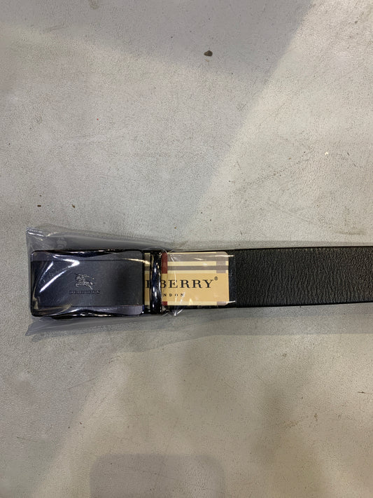 RUB BUR Black Buckle Black Strap Autolock Imported Italian Leather Men’s Belts 989757