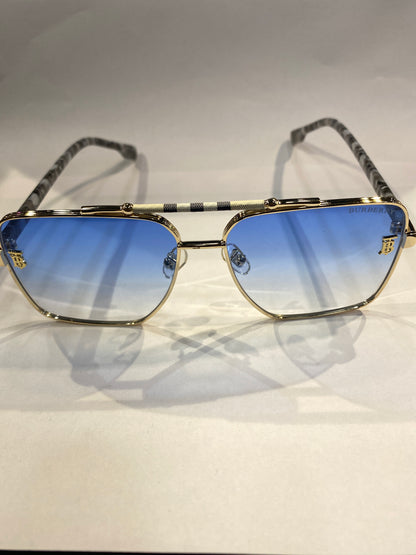 RUB Golden Frame Black Sky Shade Unisex Sunglass 5G100 50 17 150